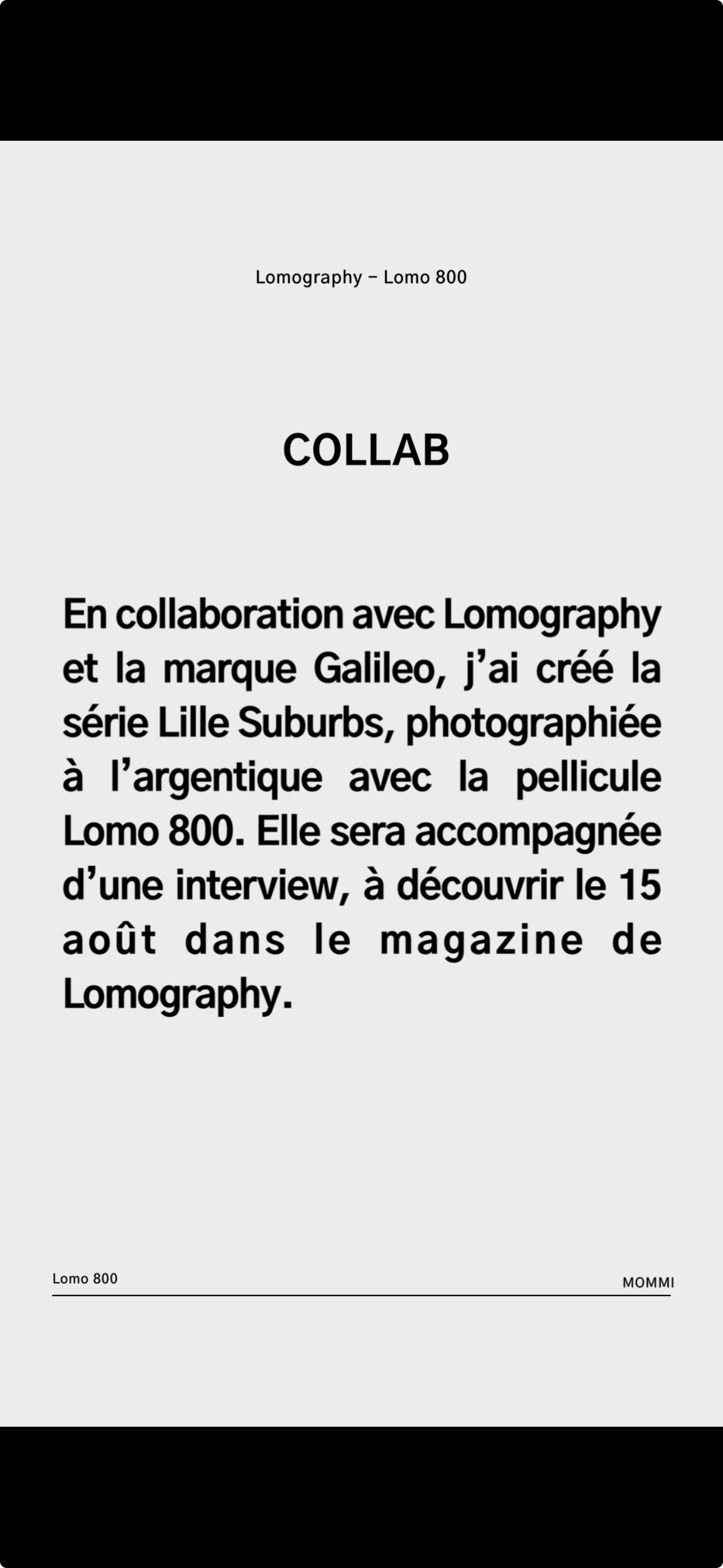 Lomography Magazine : Collaboration Galileo x Éléonore Guichard - Lille Suburbs