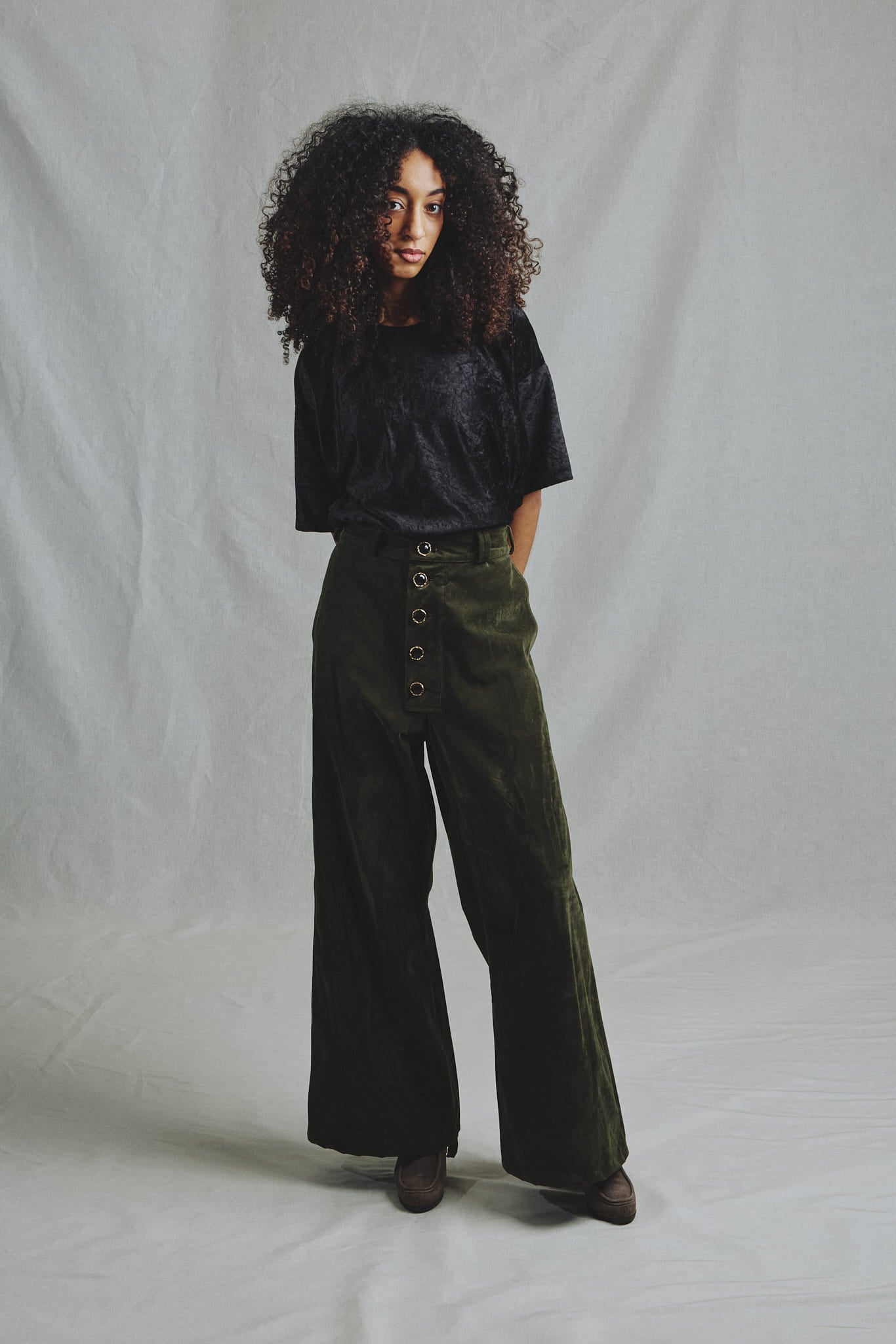 Pantalon Alcantara Vert Olive