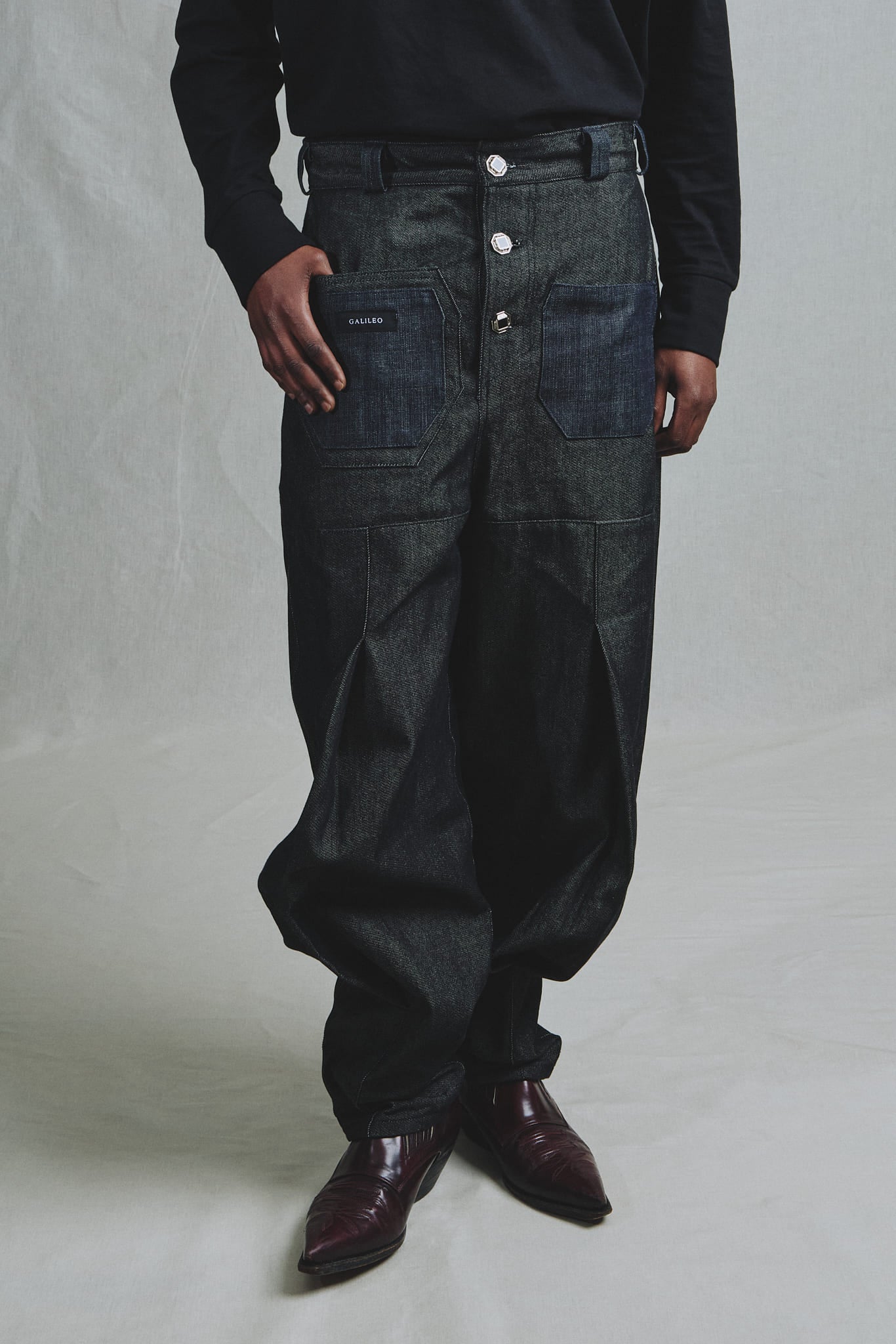 Pantalon Jean Brut Bicolore Coupe Exclusive Galileo 7 Poches