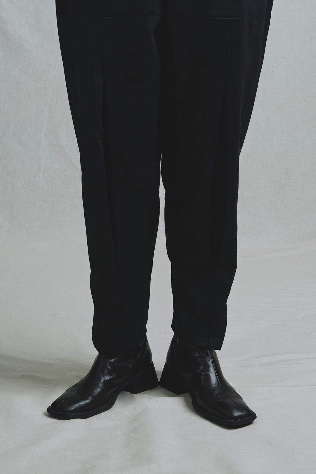Pantalon Toile Coton Noir Coupe Exclusive Galileo 7 Poches Pli Fémur
