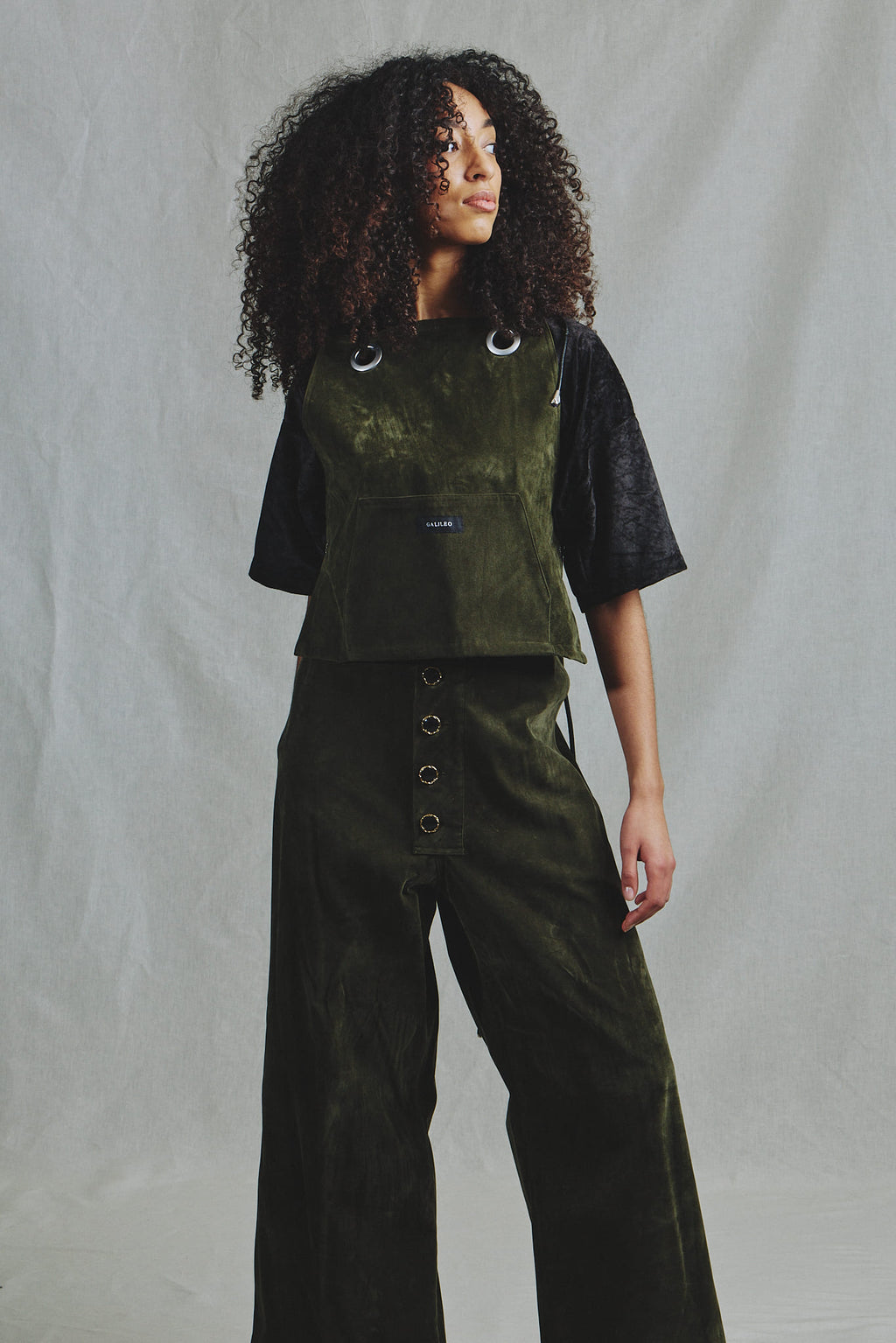 Haut Tablier Alcantara Vert Olive