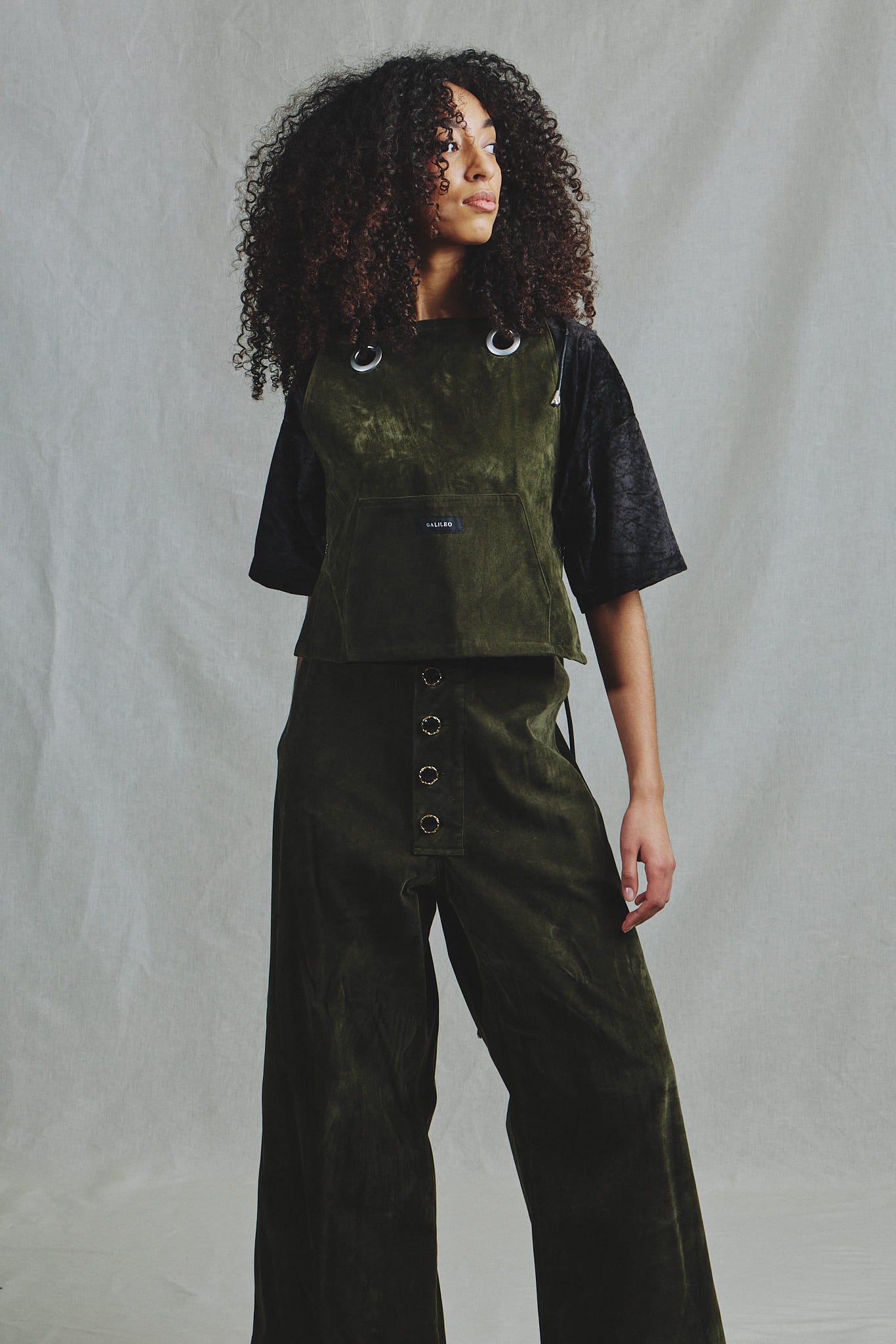 Haut Tablier Alcantara Vert Olive