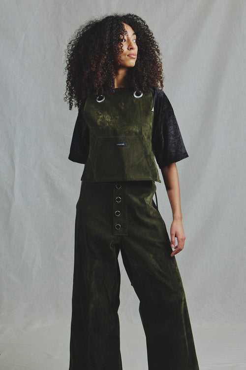 Haut Tablier Alcantara Vert Olive