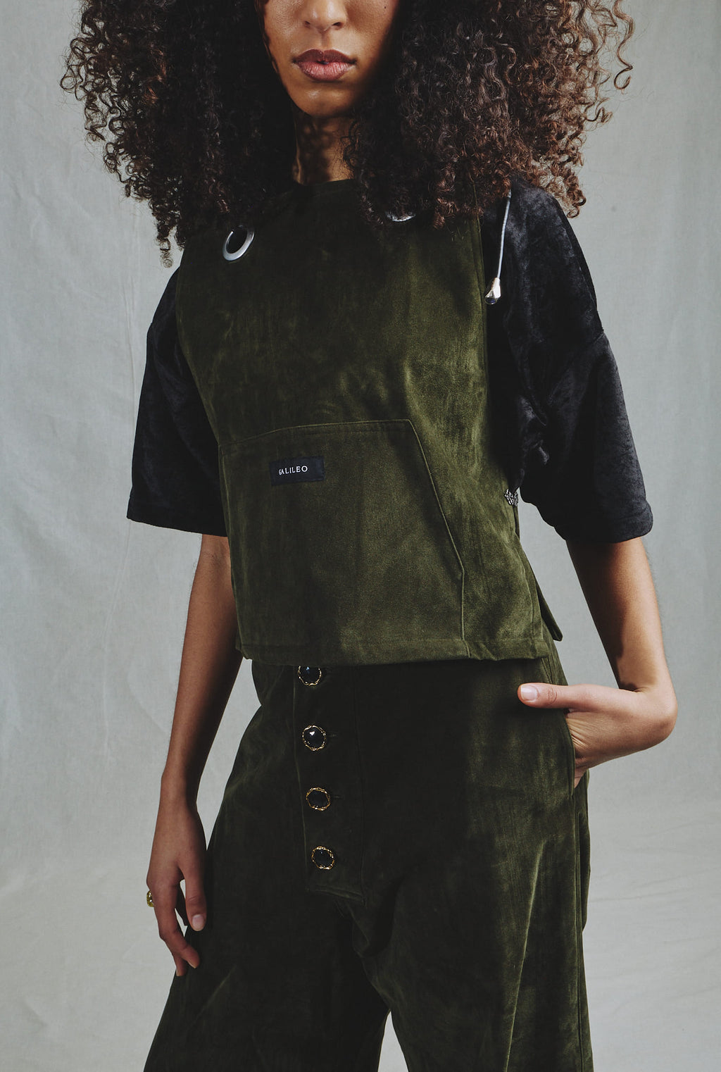 Haut Tablier Alcantara Vert Olive