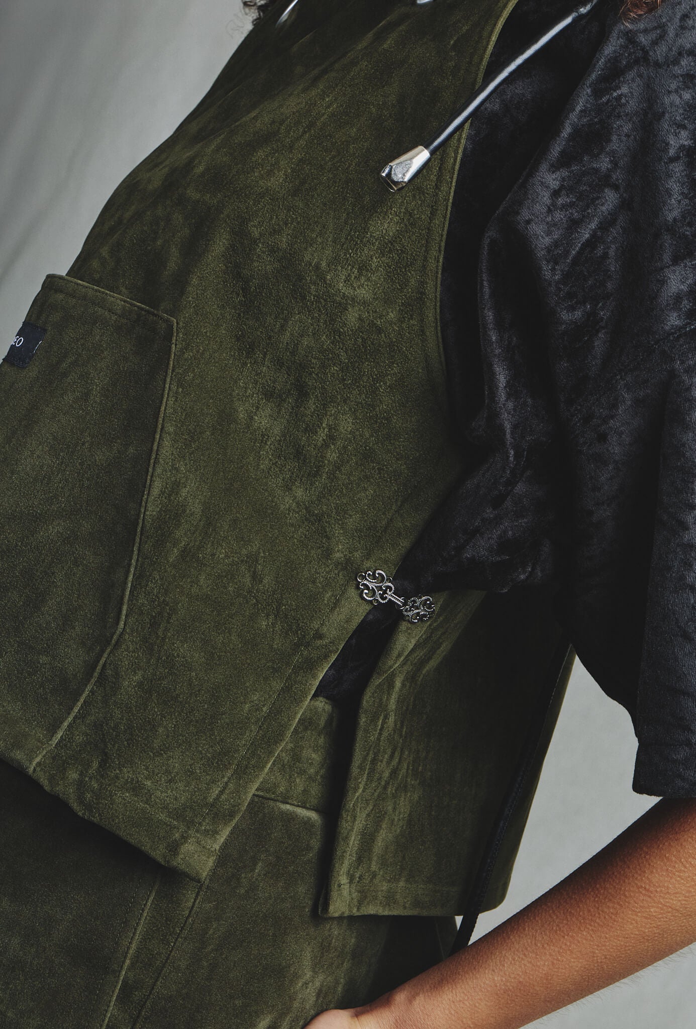 Haut Tablier Alcantara Vert Olive