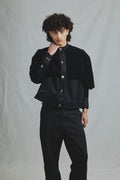 Veste Alcantara Oversize Noire Architecturale - Inspiration Asiatique et Baroque
