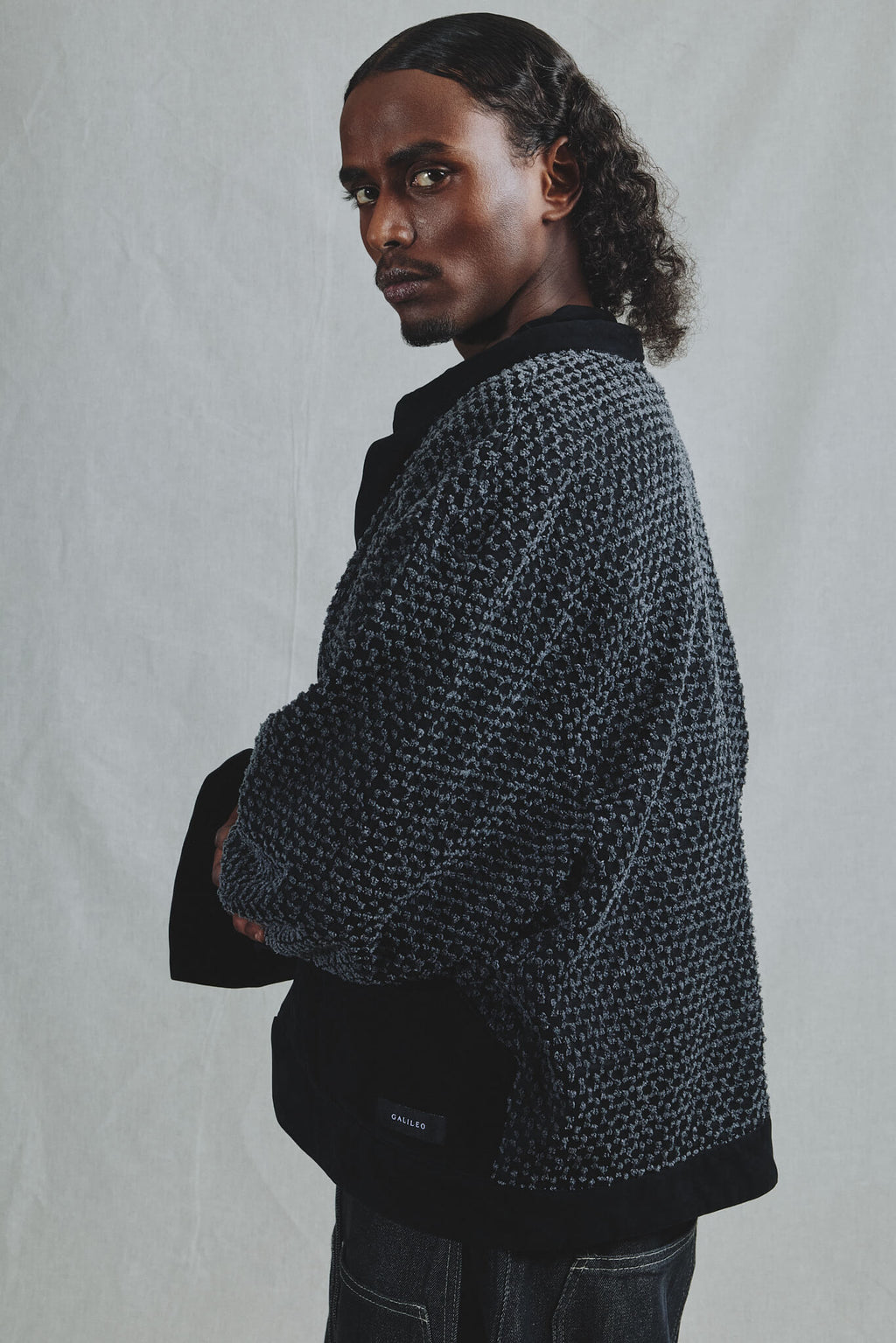 Veste Confort Deadstock Relief et Alcantara Noir Made in Italy