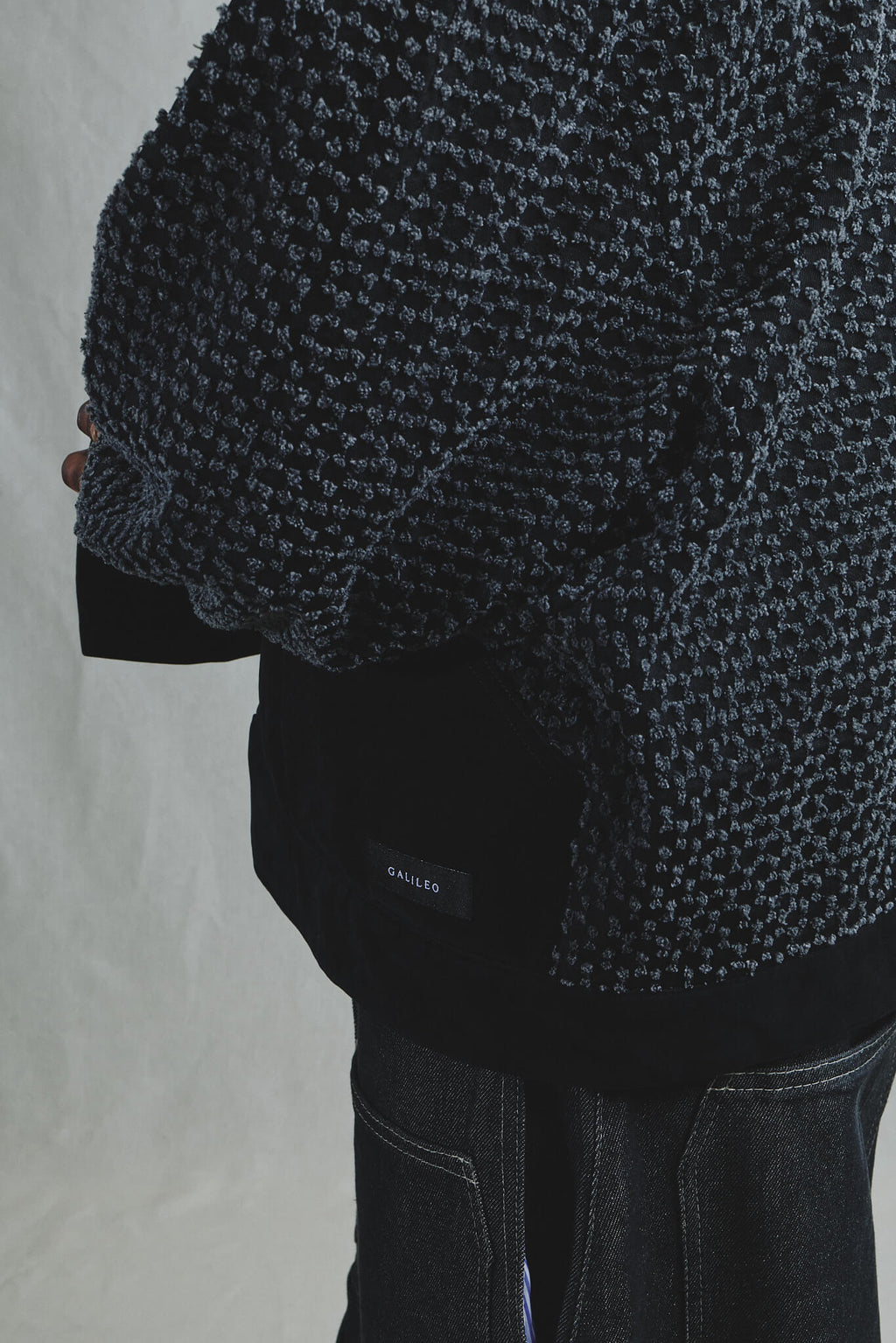 Veste Confort Deadstock Relief et Alcantara Noir Made in Italy