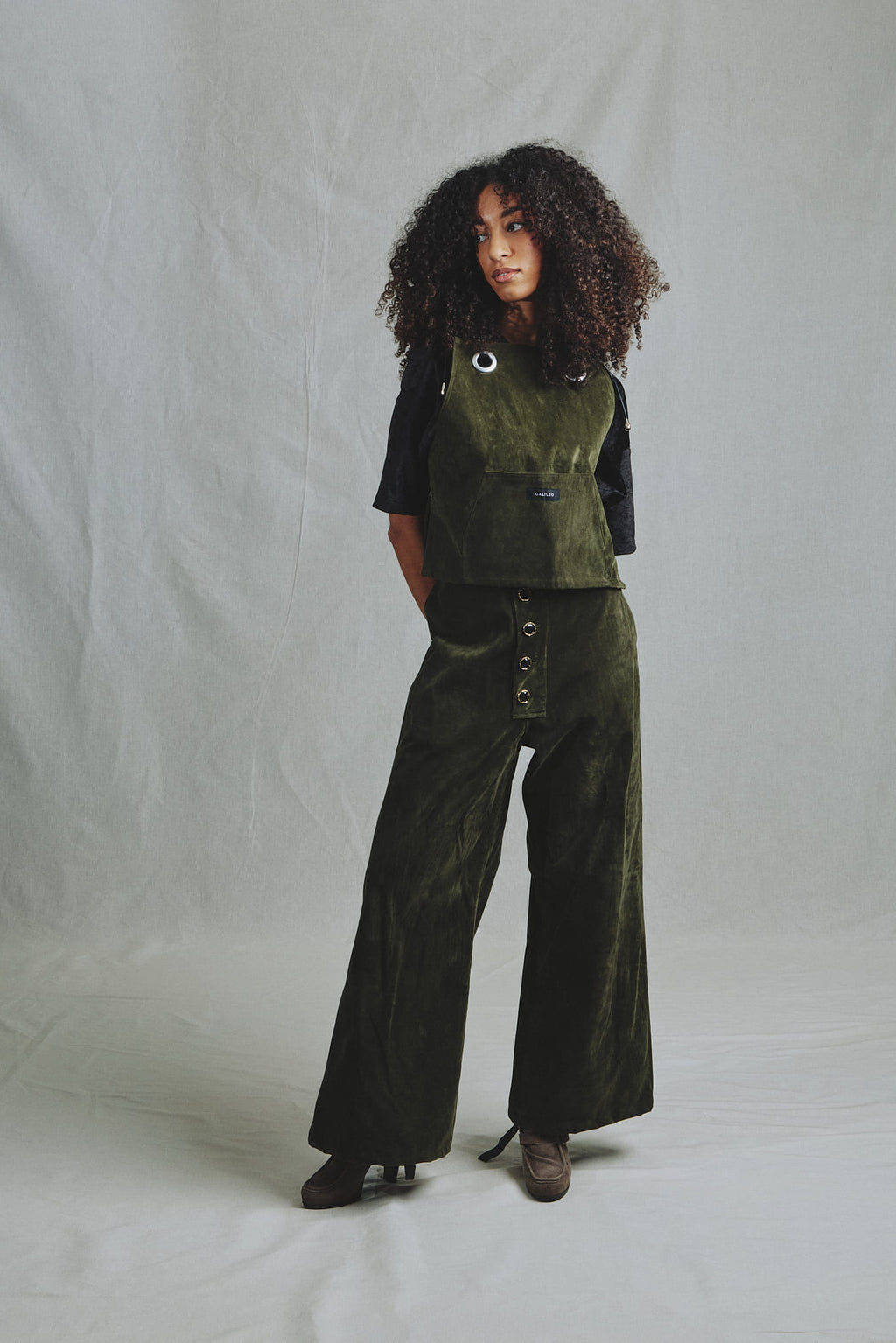 Haut Tablier Alcantara Vert Olive