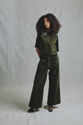 Haut Tablier Alcantara Vert Olive
