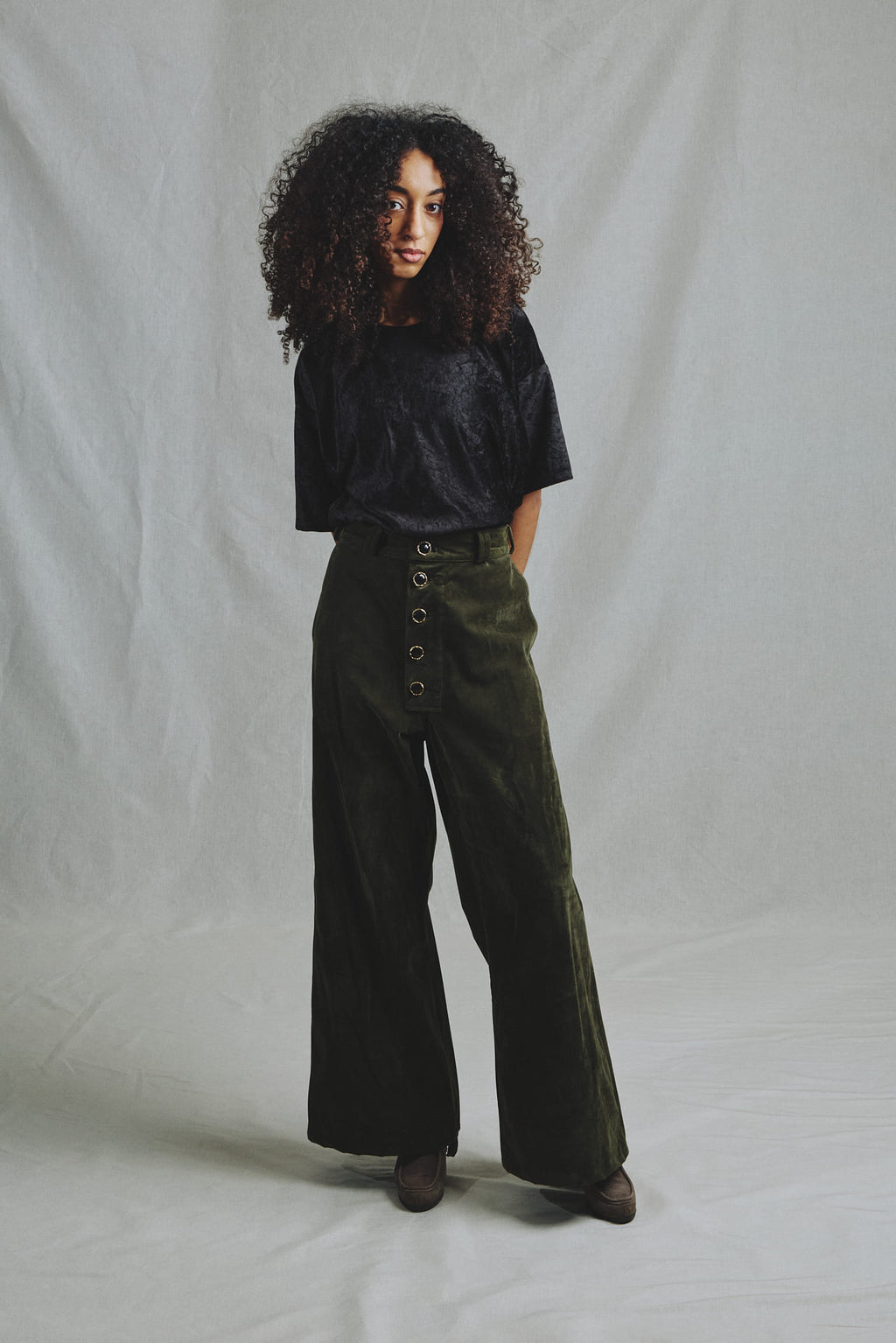 Pantalon Alcantara Vert Olive