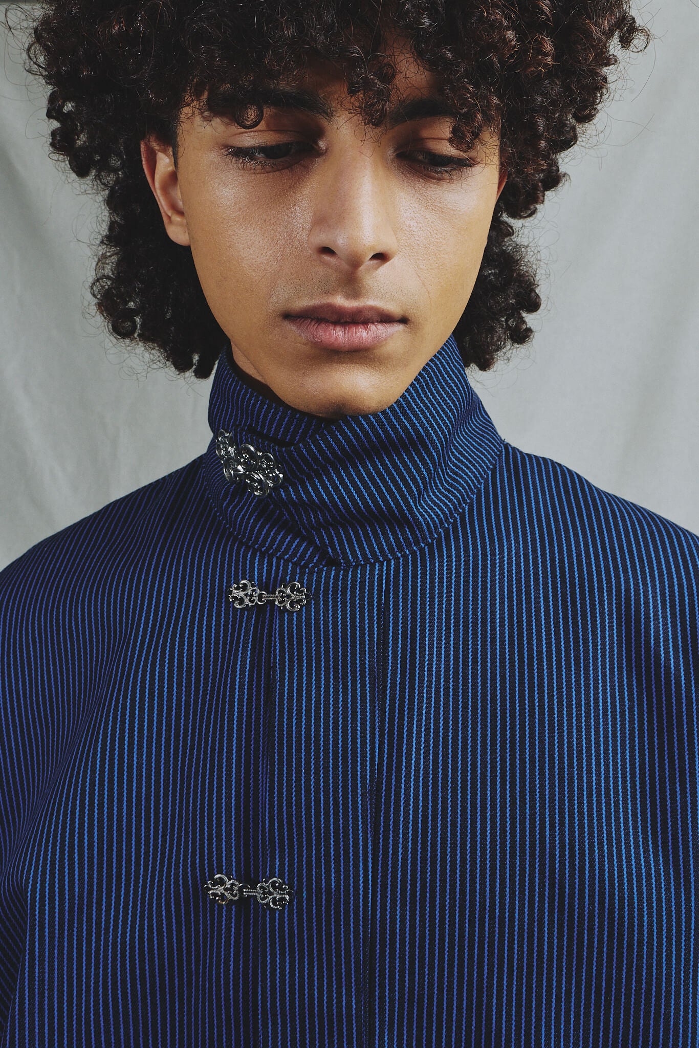 Veste Oversize Tissu Rayé Deadstock Maison de Luxe Française