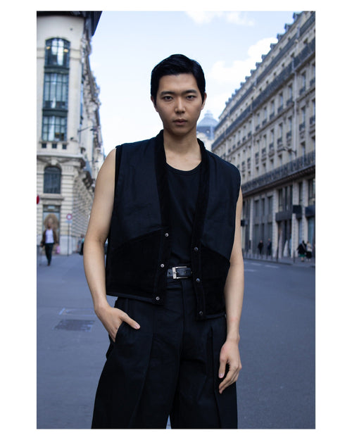 Gilet Mélange Coton & Alcantara Gilet Galileo 