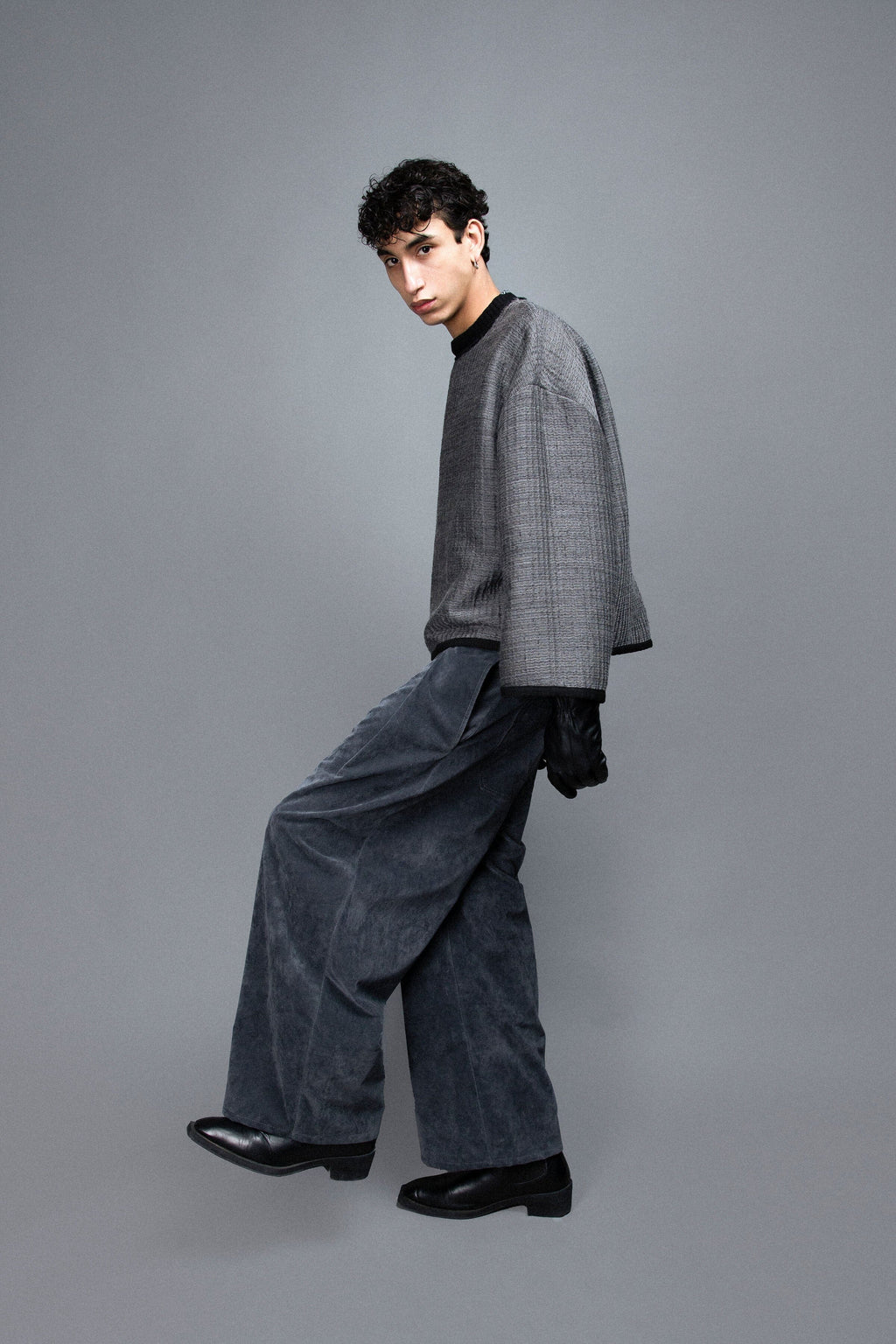 Pantalon à Pinces - Alcantara Gris Pantalons Galileo Couture 