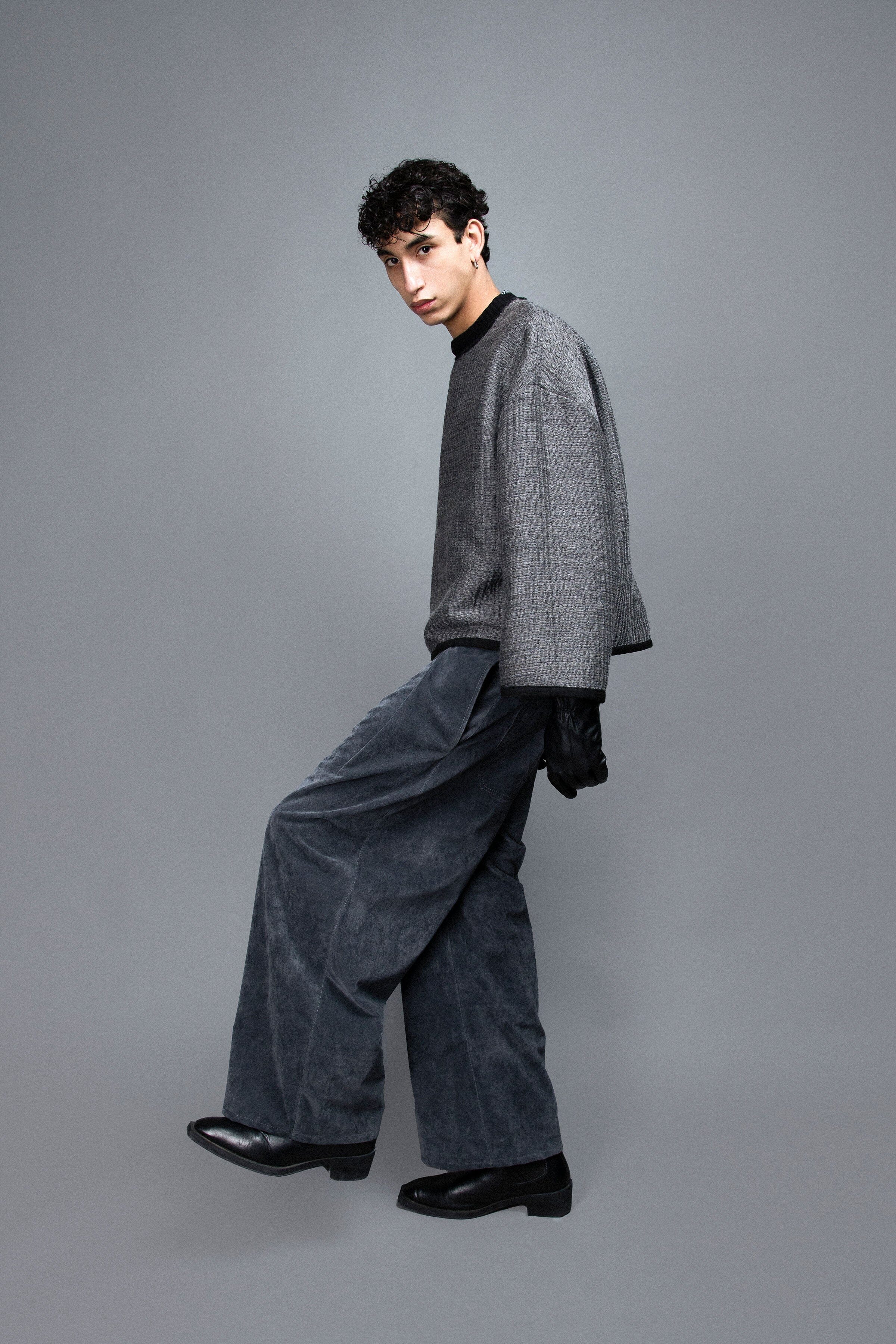 Pantalon à Pinces - Alcantara Gris Pantalons Galileo Couture 