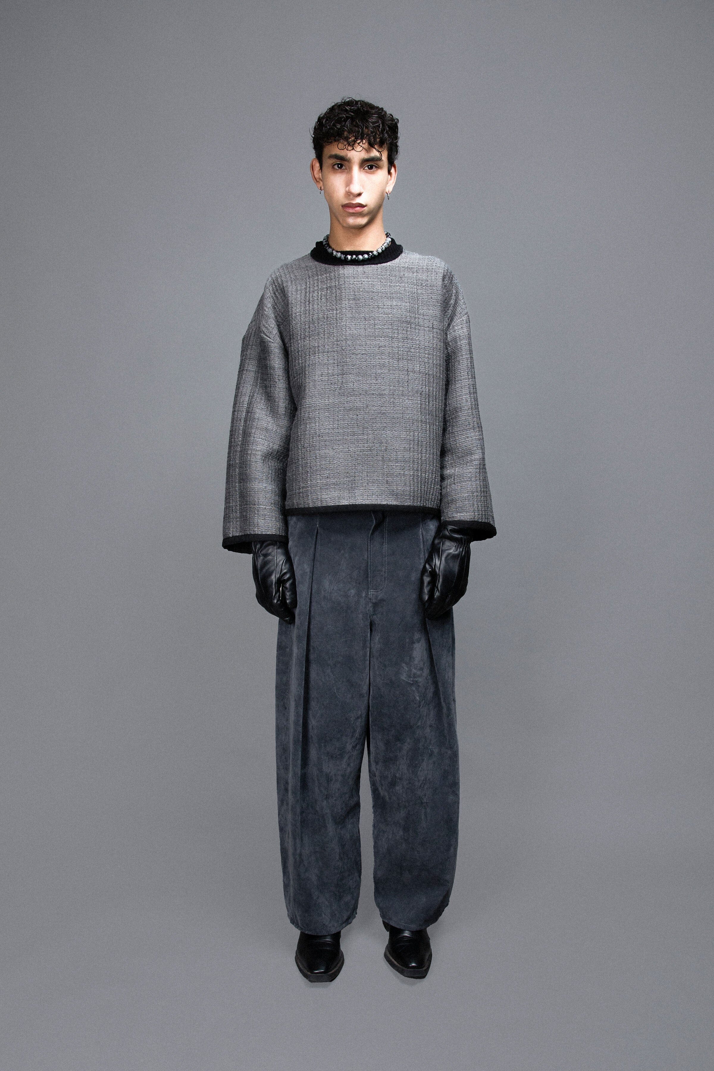 Pantalon à Pinces - Alcantara Gris Pantalons Galileo Couture 