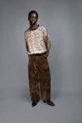 Pantalon à Pinces - Alcantara Marron Pantalons Galileo Couture 