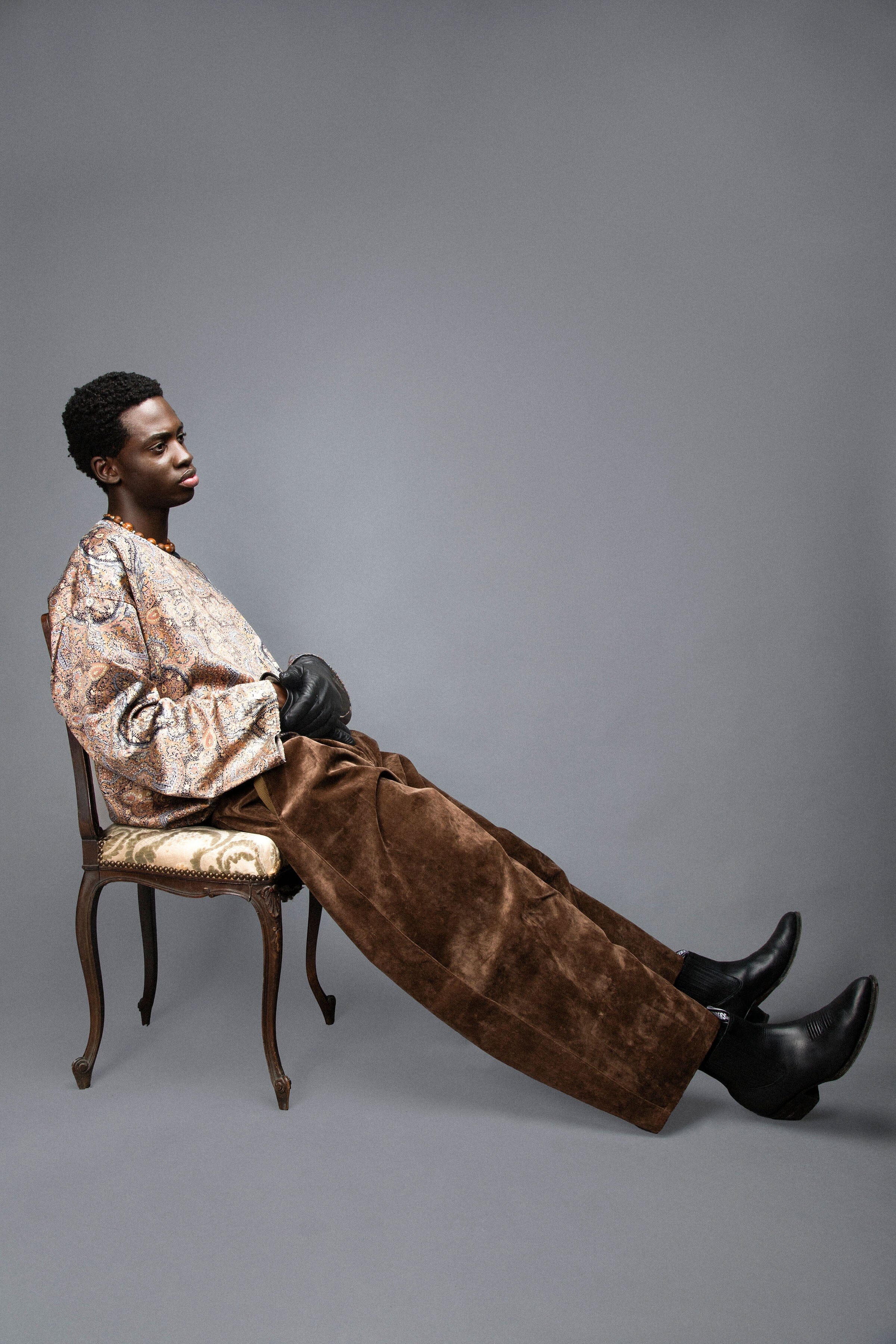 Pantalon à Pinces - Alcantara Marron Pantalons Galileo Couture 